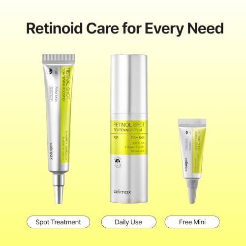 Image of celimax The Vita A Retinal Shot Tightening Booster + Retinol Serum Set Global Exclusive | | 0.1% Retinal, 3% Matryxyl, High-Strength Retinoid for Anti-Aging, Pore Minimizer, Wrinkles & Fine Lines