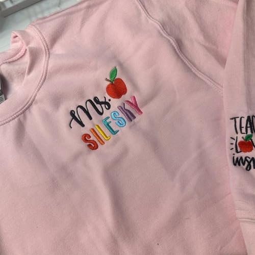 Noni Personalized Teacher Quarter Zip Sweatshirt, Custom Embroidered Teach Sweatshirt, Teachers Gifts, Teach Sweatshirts3