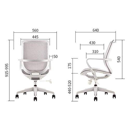 Chaise de bureau en tissu dossier bas et assise réglable confortable