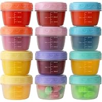 YuLiMirich – YuLiMirich 12 Stück Kleine Gefrierdosen mit Deckel Plastik, 