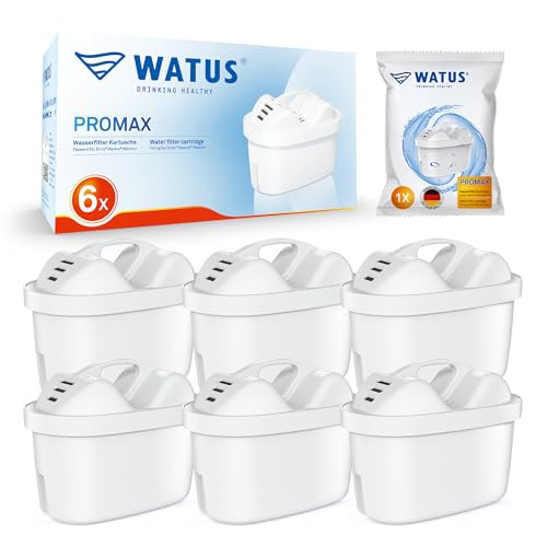 Watus Filtro, Para Cartuchos Brita Filtro/Maxtra Pro/Brita Maxtra Plus, Fabricados en Alemania, Reducen el Plomo, El Cloro, Los Metales Pesados ​​y La Cal en El Agua (6)
