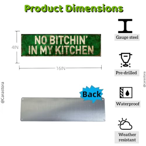 Funny Aluminum Tin Sign Vintage Green Rustic Wall Decor 16x4 Inch - image 2