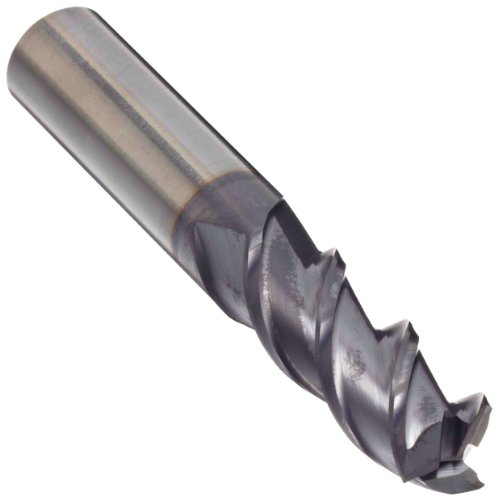 YG-1 E5981 Carbide Square Nose End Mill, Long Reach, TiCN Monolayer Finish, Finishing Cut, Non-Center Cutting, 45 Deg Helix, 3 Flutes, 2.5" Overall Length, 0.375" Cutting Diameter, 0.375" Shank Diameter