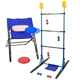 3-IN-1 Outdoor Toss Game Set-Ladder Ball Game,Disc Toss Game,Target Toss Game Perfect For Kids and Adults,Beach, Lawn, Backyard, Camping, Tailgating and Outdoor Play