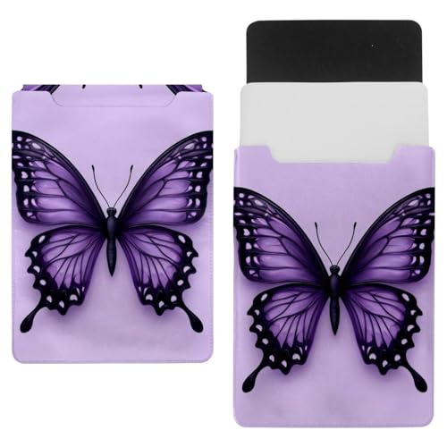 Housse pour ordinateur portable violette 35,1x25,9 pochette pc papillon