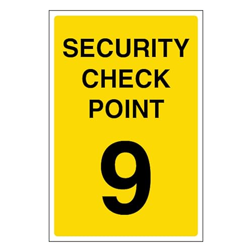 V Point de contrôle de sécurité 9 panneau signalisation extérieur alu composite 300x450mm