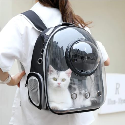 ANIMO SHOP Mochila Transporte Pet Astronauta Transparente Preta