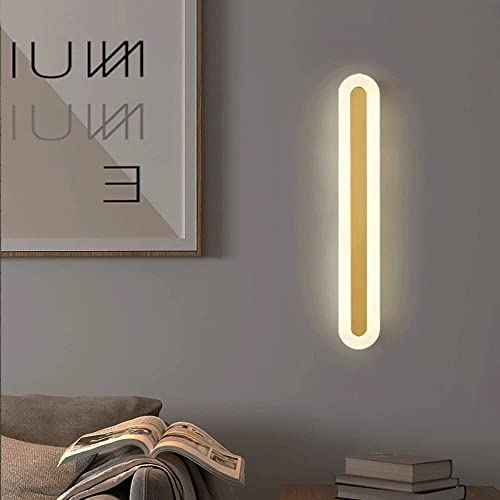 Aplique de pared LED lineal en latón para pasillo y comedor 5