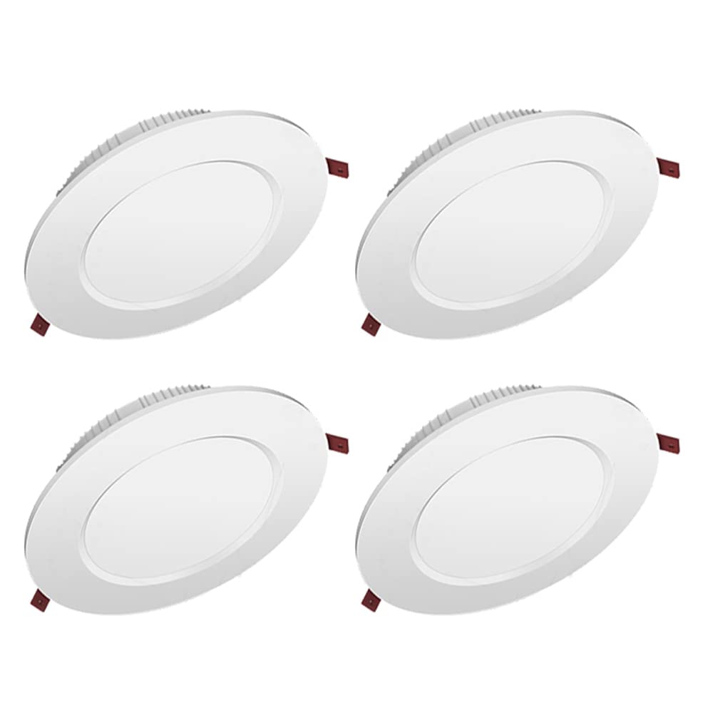 GTHTUHFD 1Pack,4Pack,7Pack Led Recessed Retrofit Downlight 2.In-8In Round Ceiling Panel Light White Light,3W,7W,9W,12W,18W,24W Canless Led Wafer Light,4pack-12W