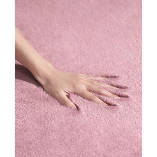 Yting Emberich �ƒ�p�V���v���ȒP�F�̃E�T�M�і͗l�J�[�y�b�g�B���r���O���[���E�Q���E�x�b�h�T�C�h�p�̌���J�[�y�b�g�ŁA��G�肪�ӂ�ӂ�Ə_�炩���􂦂�A�h�� (���[�Y�s���N,100*120cm)
