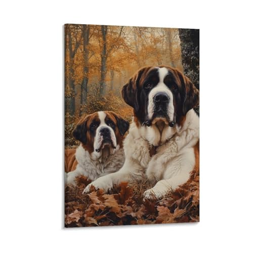 Décoration murale Saint-Bernard tableau sur toile haute définition 30x45