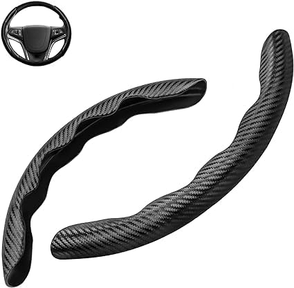 AnJWen Car Anti Skid Steering Wheel Cover For Toyota Corolla Touring Sports Estate (E210) 2019-, Segmented Steering Wheel Protector,black