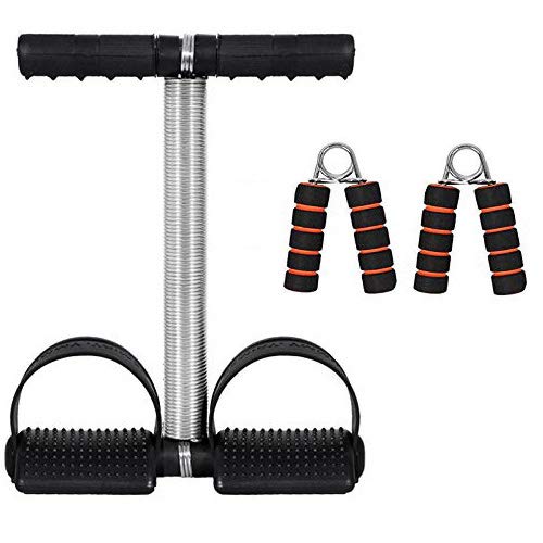 CONSONANTIAM Tummy Trimmer Single Spring Black (With Foam Hand Gripper) Fat Burner, Weight Loss Home Gym Exerciser. Fitness Equipment