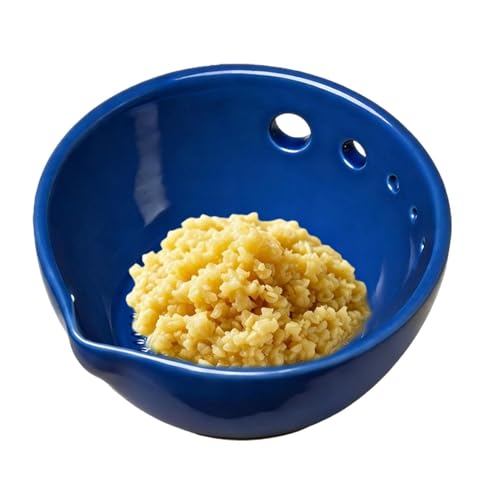 Grater Bowl - 2 In 1 Handmade Eagle Beak Mouth | Multipurpose Grating Plate, Kitchen Tools Ginger Fruit Thyme Basil Home Kitchen