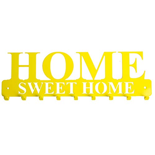 tradeNX Home Sweet Home - Colgador de Llaves de Pared (9 Ganchos, Acer