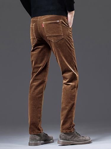 utcoco Men's Cotton Slim Fit Corduroy Pant Straight-Leg Corduroy Pant for Men4