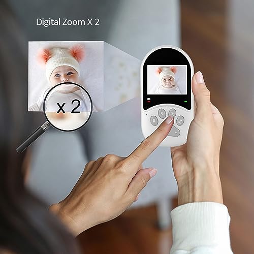 Monitor de bebê, Microfone Duplo de Monitor de Vídeo Sem Fio para Quarto (Plugue UE)