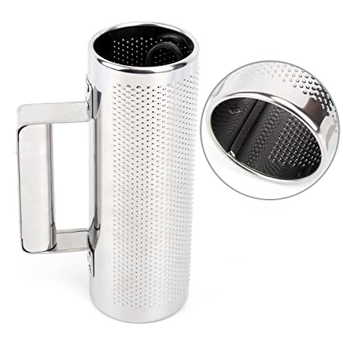Mowind Metal Guiro Stainless Steel Hand Percussion Musical Instruments with Scraper 8" 3"
