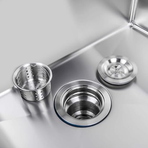 Évier de cuisine à 3 trous encastrable sous plan inox 60 * 45cm - 5