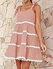 ZESICA Women's Summer Swing Mini Dress Casual Spag... #4