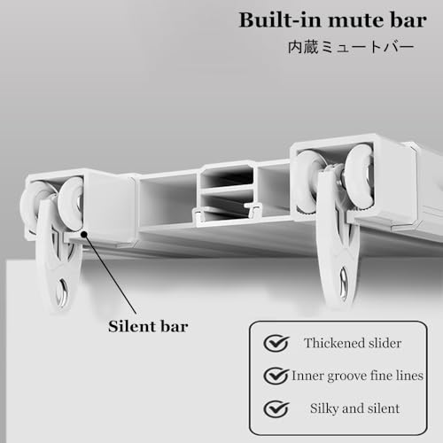 Double rangée de rideaux de plafond pour salon et chambre