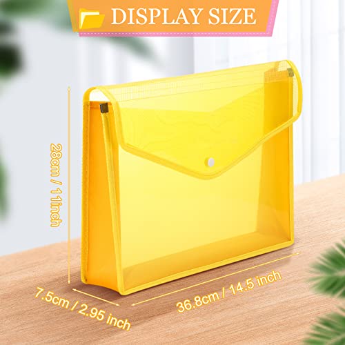 B4 Plastic Expanding File Folders Envelope File Folder Document Organizer Colorful Wallet Folder Receipt Organizer Folder With Snap Closure For School Office (Mixed Color,14 Pack) #TOP1