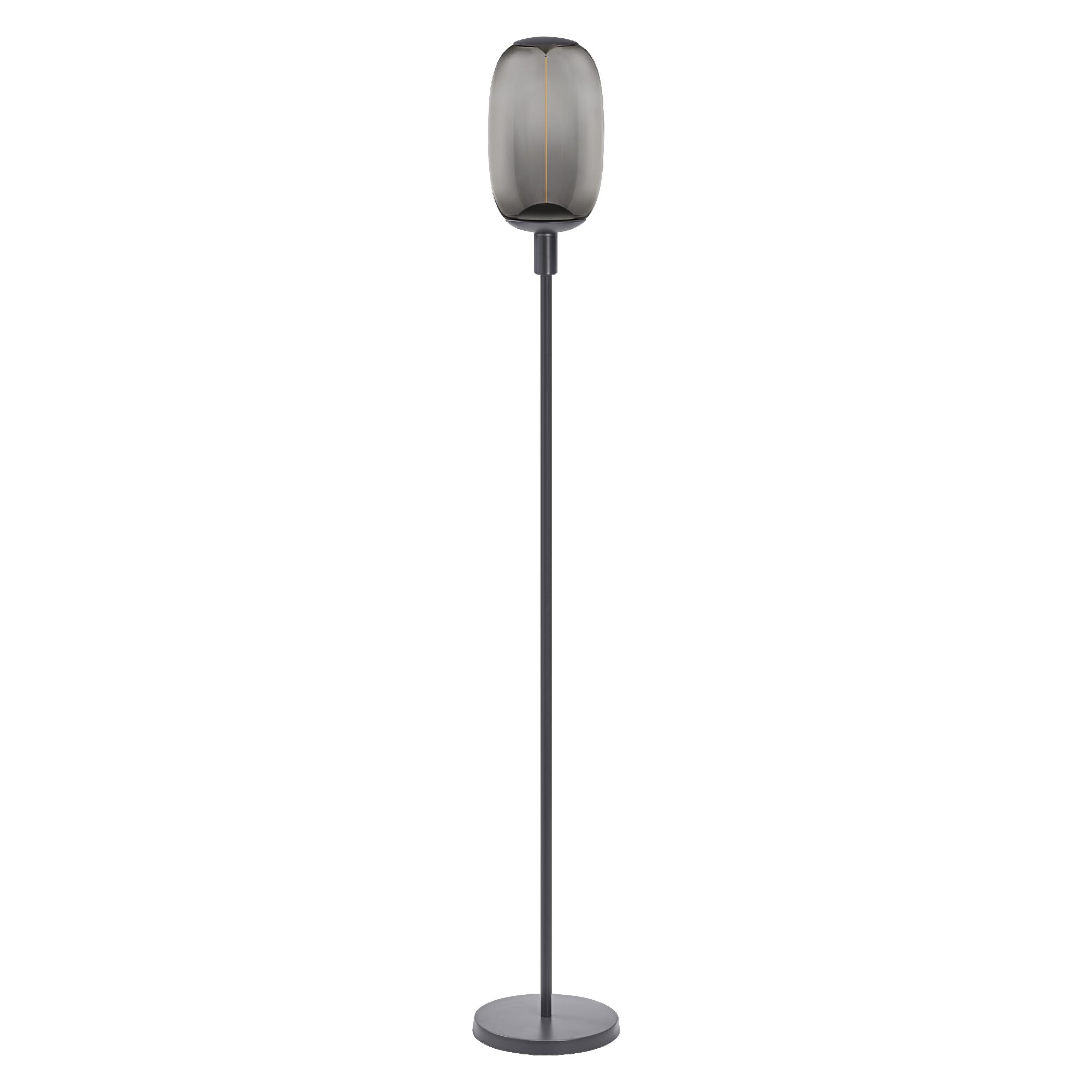LEDVANCE Dekoracyjna lampa podłogowa z oprawką E27, krótka podstawa (wysokość 78 cm), ciemnoszara, z kablem zasilającym o długości 1,8 m, idealnie dopasowana lampa LED OSRAM 1906 dostępna osobno
