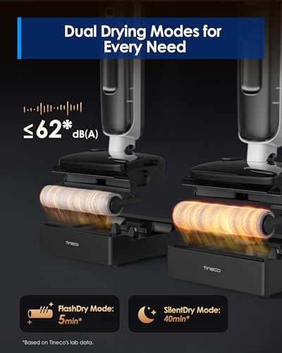 Image of Tineco Floor ONE S6 Master Wet Dry Vacuum Cleaner, 20kPa Suction Vacuum Mop with Dual-Edge Cleaning, 45 Min Runtime (Quite Mode), 185F Flashdry, 4inch Ultra-Slim