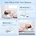 Effective Pain Relief Cervical Neck Pillow for Sleeping, Memory Foam Pillows for Neck Support, Odorless Contour Side Pillow, Ergonomic Bed Pillow for Back Stomach Sleeper (Grey and White)