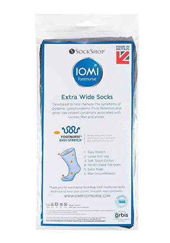 IOMI Footnurse - Mens Ladies Unisex Extra Wide Loose Non Binding Edema Socks2