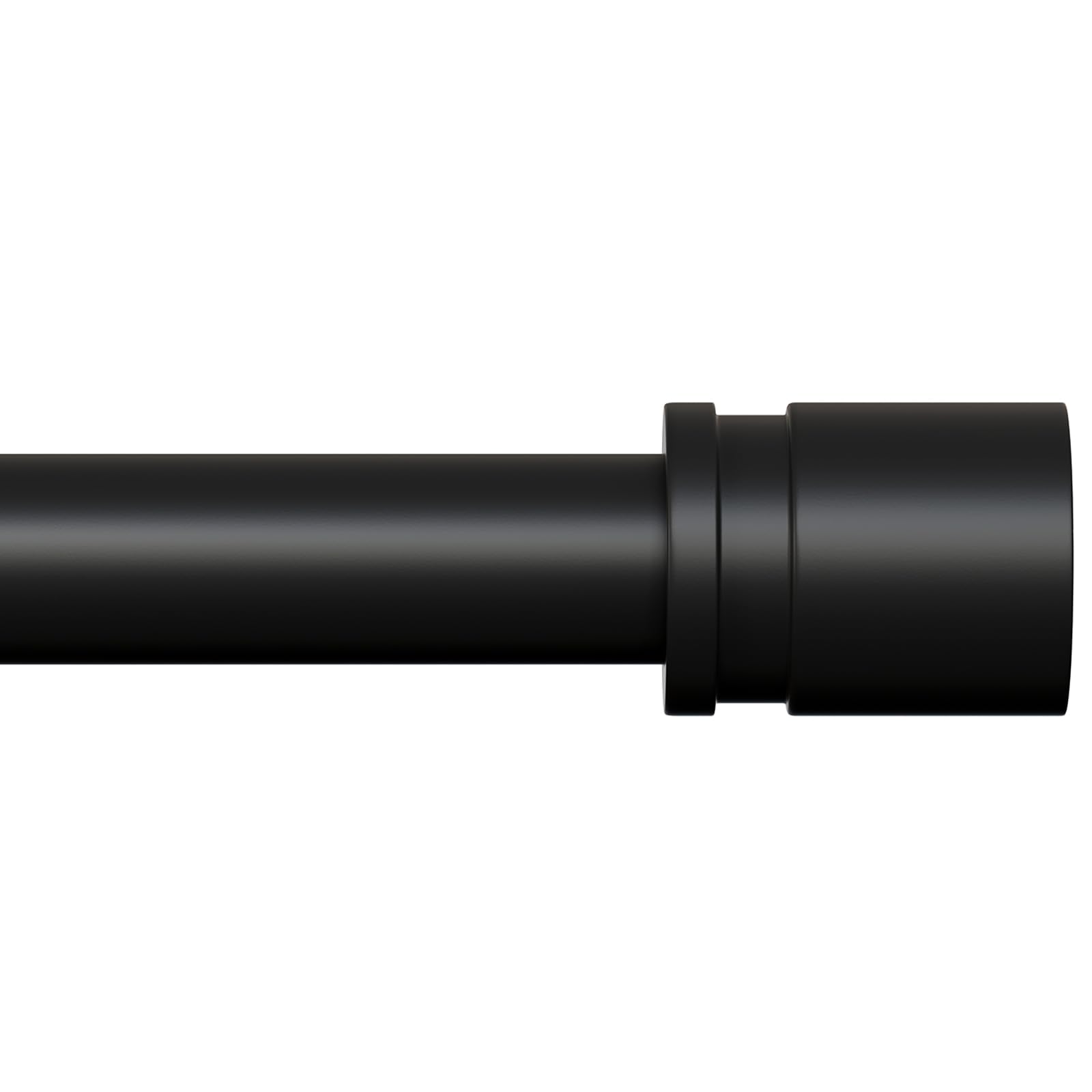 2 Pcs Black Curtain Pole 90-233 cm,Extendable Curtain Poles for Eyelet Curtains,25mm Adjustable Long Curtain Rod with Brackets – Internal Screw Connector for Heavy Drapes, Seamless & Sturdy Design