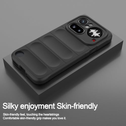 Image of ShieldTech AirGuard Series Back Cover Case for Nothing Phone 4a Pro | Microfiber Lining | Airbag Cushion Drop Protection | Silicone Cover Case | Anti Slip Grip - Black for Nothing Phone 4a Pro