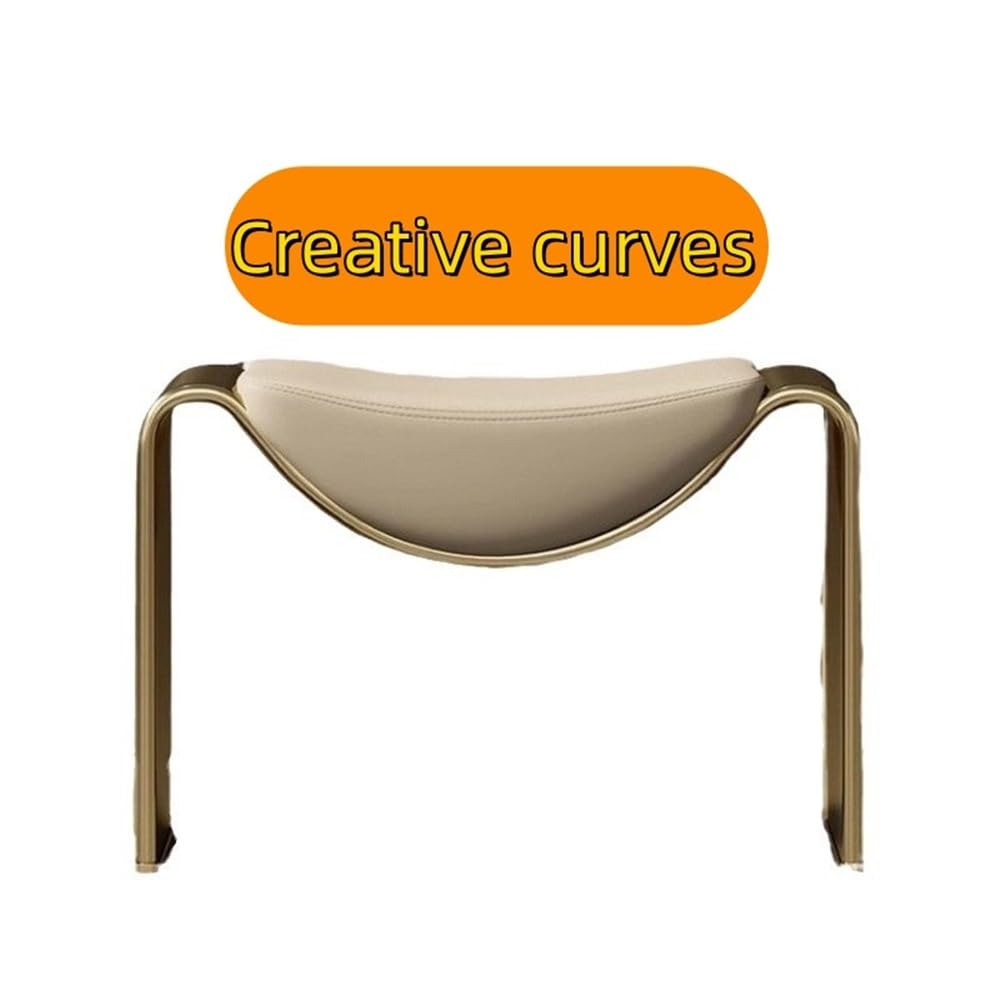 Ingresso Minimalista, Panca di vanità Moderna, poggiapiede Compatto, Trucco Elegante, Panca di Scarpe Moderna, Piccolo Passo per Il Soggiorno (Oro)