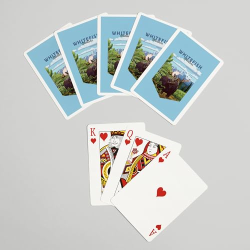 Baraja Whitefish Montana paisaje montaña 52 cartas póker miniatura 7