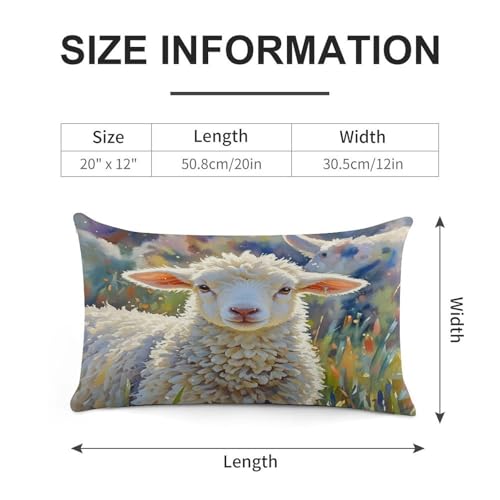 Funda de almohada rectangular de felpa suave de 12 x 20 pulgadas 3