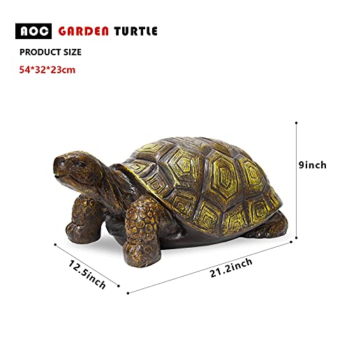 Garden Turtle Statue Outdoor 21.2 Inch Large Tortoise Statue Imitated Stone Turtle Sculpture Decor For Patio Yard Lawn Backyard Decorations #TOP1