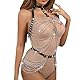BDSMYEE Harness Damen Leder,BDSMs Dessous leder Dessous Frauen,Leder BH Body Harness Frauen,Sexy Dessous Damen für Sex,Domina Outfit Damen,Rave Outfit Damen,Fetiche Kleidung Frauen (D)