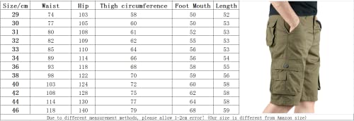 KENID Bermuda cargo masculina leve com vários bolsos, plus size, casual, para atividades ao ar livre