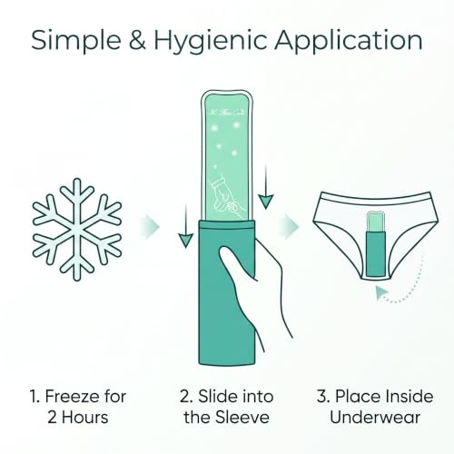 Image of Postpartum Ice Pack, Hot and Cold Pads for After Delivery Essentials, Gel Cooling Pad, Fast Pain Relief Convenient for Perineal Recovery Helps Reduce Swelling (Green, Hand Pattern)