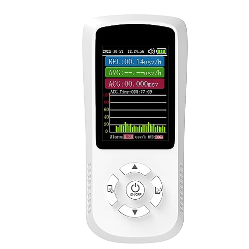 KELOTECH Geiger Counter Measurement Range 0~99.99?Sv/h Hand-held Nuclear Radiation Detector Monitor Detectable ?-ray ?-ray X-ray with Column Chart Displaying for Personal Use