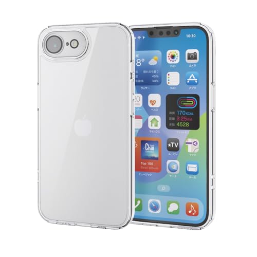 Amazon.co.jp: エレコム iPhone 16e ケース クリア 透明 耐衝撃 衝撃