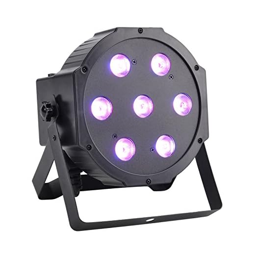 GBGS LED Up Lighting RGBW LED Par Lights 10W x 7 LED DMX 4-in-1 Par Can Stage Lighting Super Bright for Wedding DJ Event Party Show