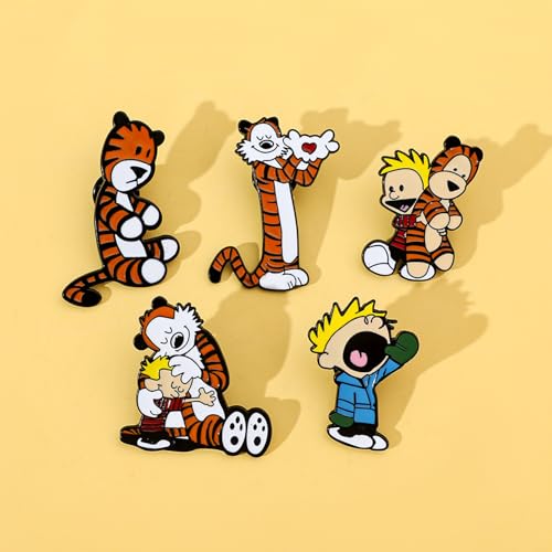 Image of Cute Enamel Pins Cartoon Lapel Pin Brooch Badge for Backpack Jackets Funny Tiger Pins for Gift Anime Enamel Pin for Clothing Hat Decoration