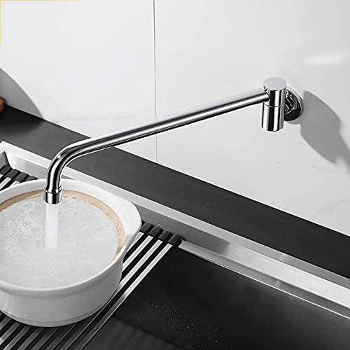 Grifo de pared para cocina y fregadero en latón cromado 6