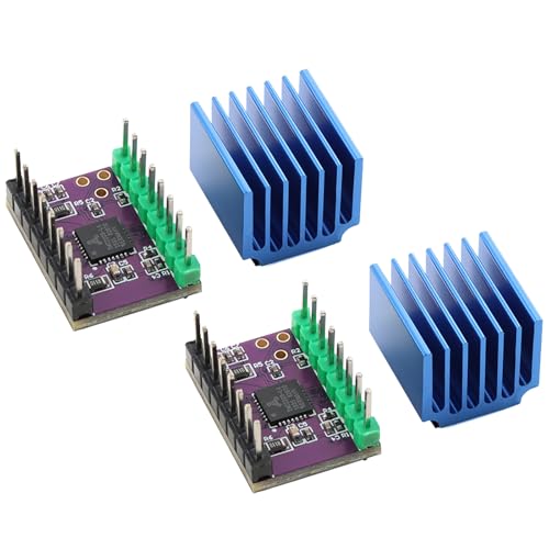 2Pcs Purple Board TMC2209 Module Silent Stepper Motor Driver for 3D Printer - Compatible with Smoothieboard
