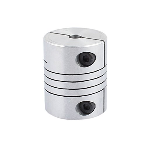 Aexit 5mmx8mm Aluminum Electrical equipment Alloy Spline Shaft Flexible Helical Coupling 25mm Diameter 30mm Length