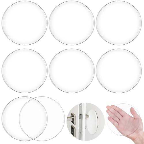 Nosiny 8 Pack 5 Inch Door Knob Wall Protector Adhesive Stopper, Clear