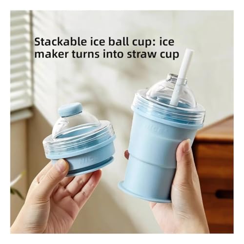 Vaso plegable con molde para hielo de silicona portátil miniatura 6