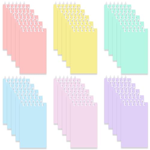 Petits carnets de poche pastel Resurhang lot de 60 mini blocs-notes pour souvenirs de fête