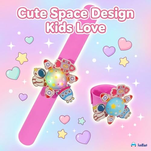 Image of FunBlast Space Wrist Band for Kids - Kids Wrist Bands for Boys and Girls, Slap Band Cute Bracelet with LED Light Up, Return Gift for Kid